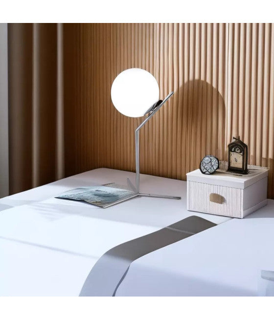 Lámpara abat jour lume rombi mesita de noche luz blanca y moderna medidas 30x20cm