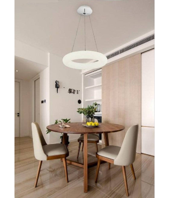 Lámpara lámpara de araña 2 anillos Luz LED Techo Suspensión Colgante Diseño moderno