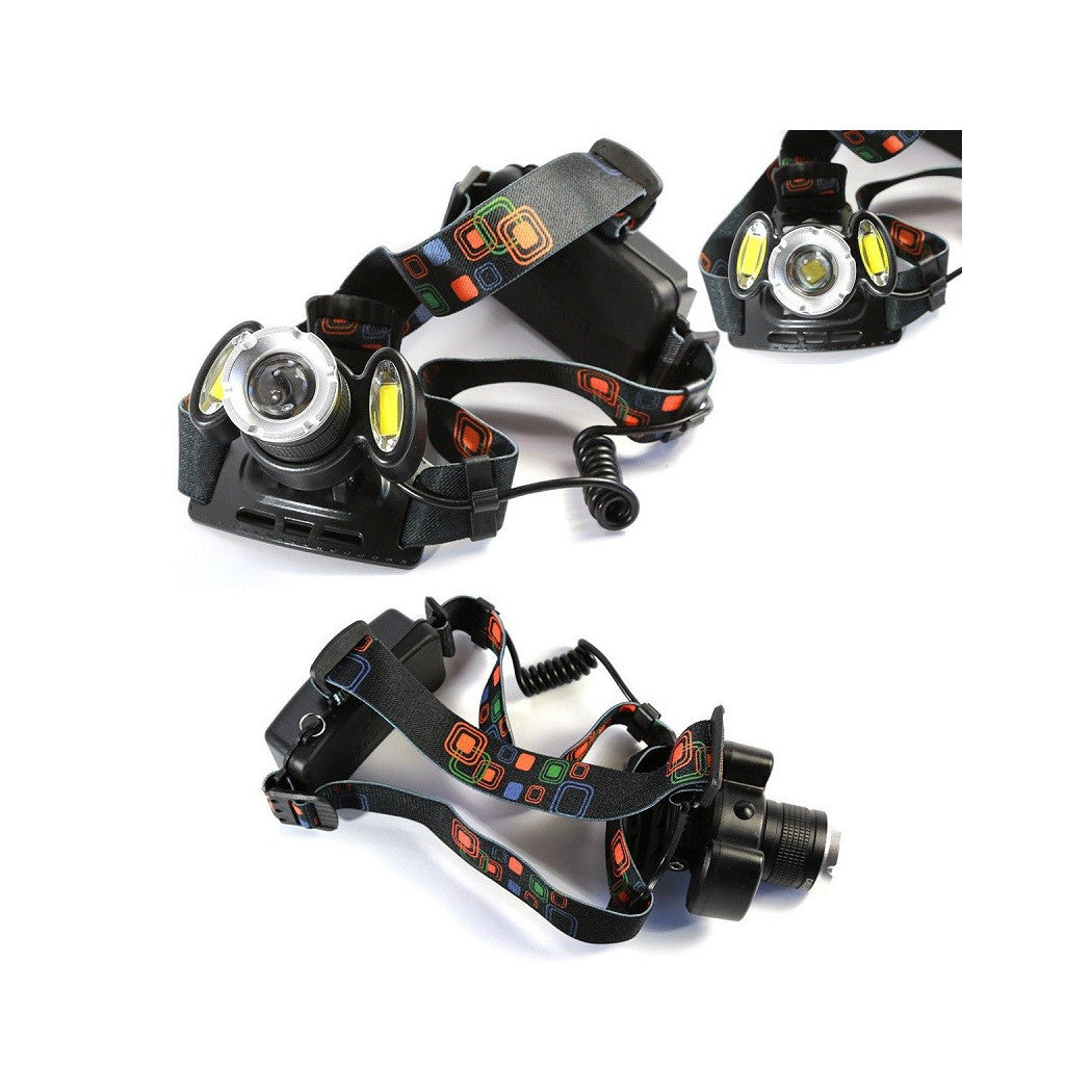 Lámpara frontal de la antorcha LED CREE recargable CASA CASA 3LED 8000W Luz blanca