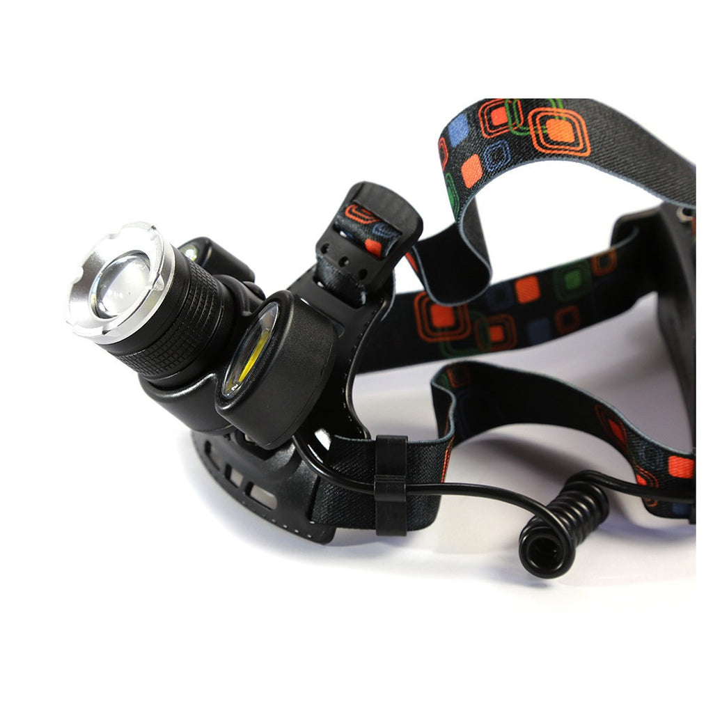 Lámpara frontal de la antorcha LED CREE recargable CASA CASA 3LED 8000W Luz blanca