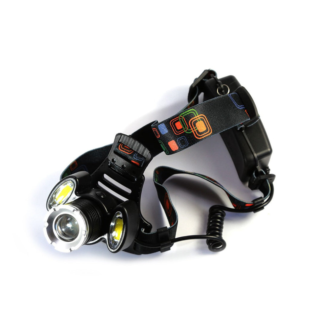 Lámpara frontal de la antorcha LED CREE recargable CASA CASA 3LED 8000W Luz blanca