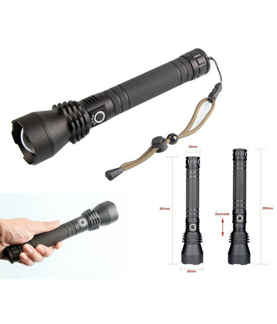 Antorcha portátil LED LED LED COB + 2 LED MOPOR DE DOBLE ACTUALDA 30 CM