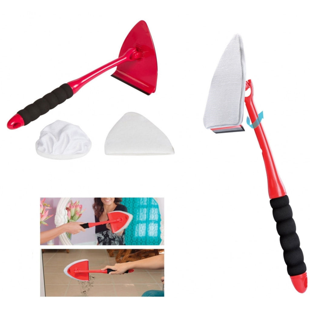 Limpiador 360 grados con mango de tela de microfibra Espejos de espejos de gafas de ventanas