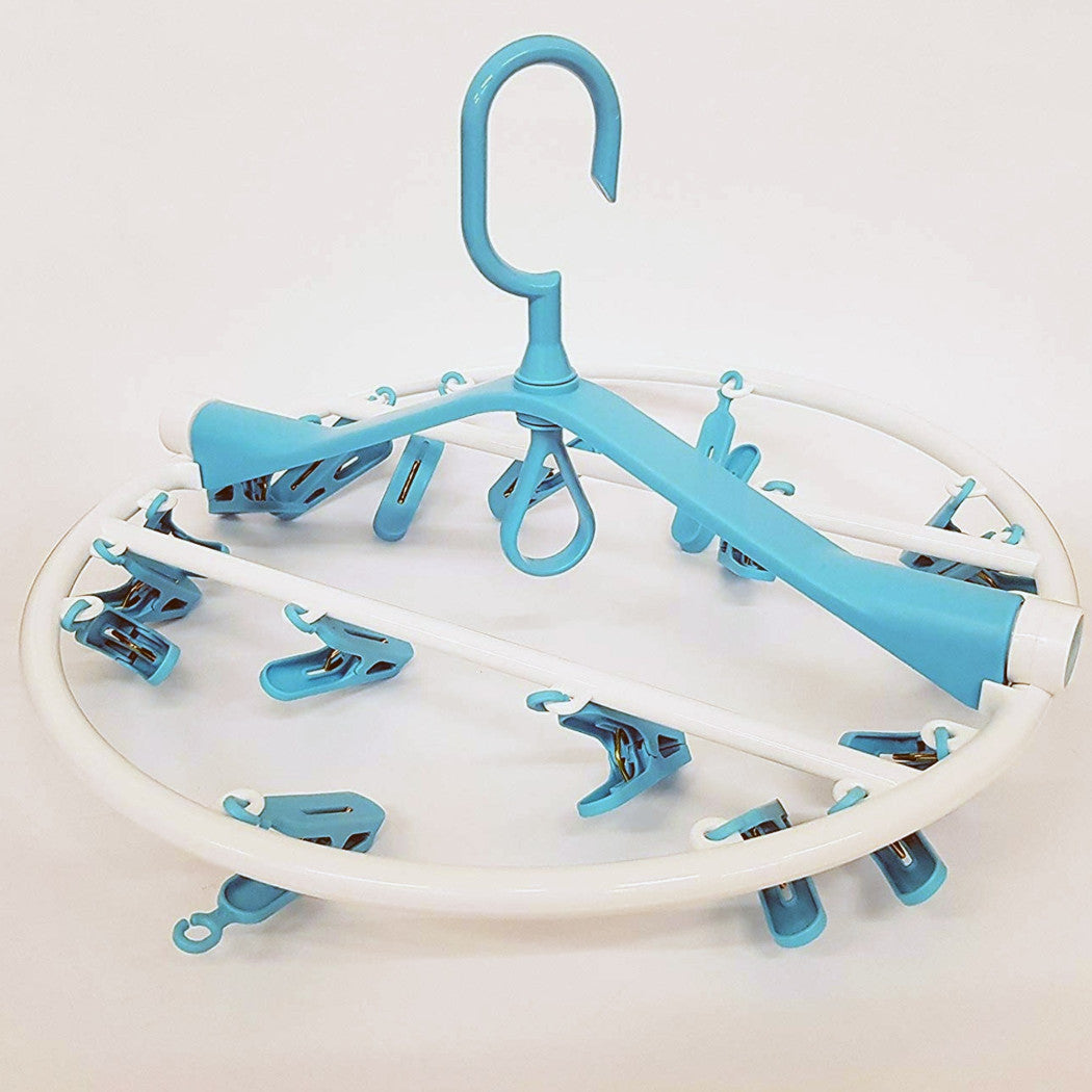 Limpiador de secado 18 Pinzas Pinzas 34x34cm Gancho plegable Ropa de plástico