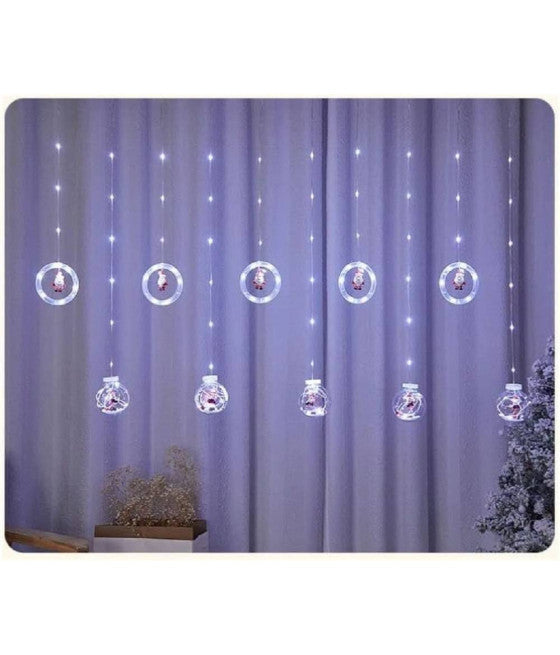 3 envolturas de regalo Classic Santa Claus Impresión con manijas rojas 40x20x55cm