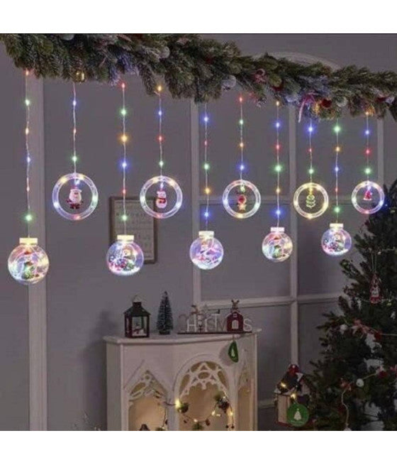 3 envolturas de regalo Classic Santa Claus Impresión con manijas rojas 40x20x55cm