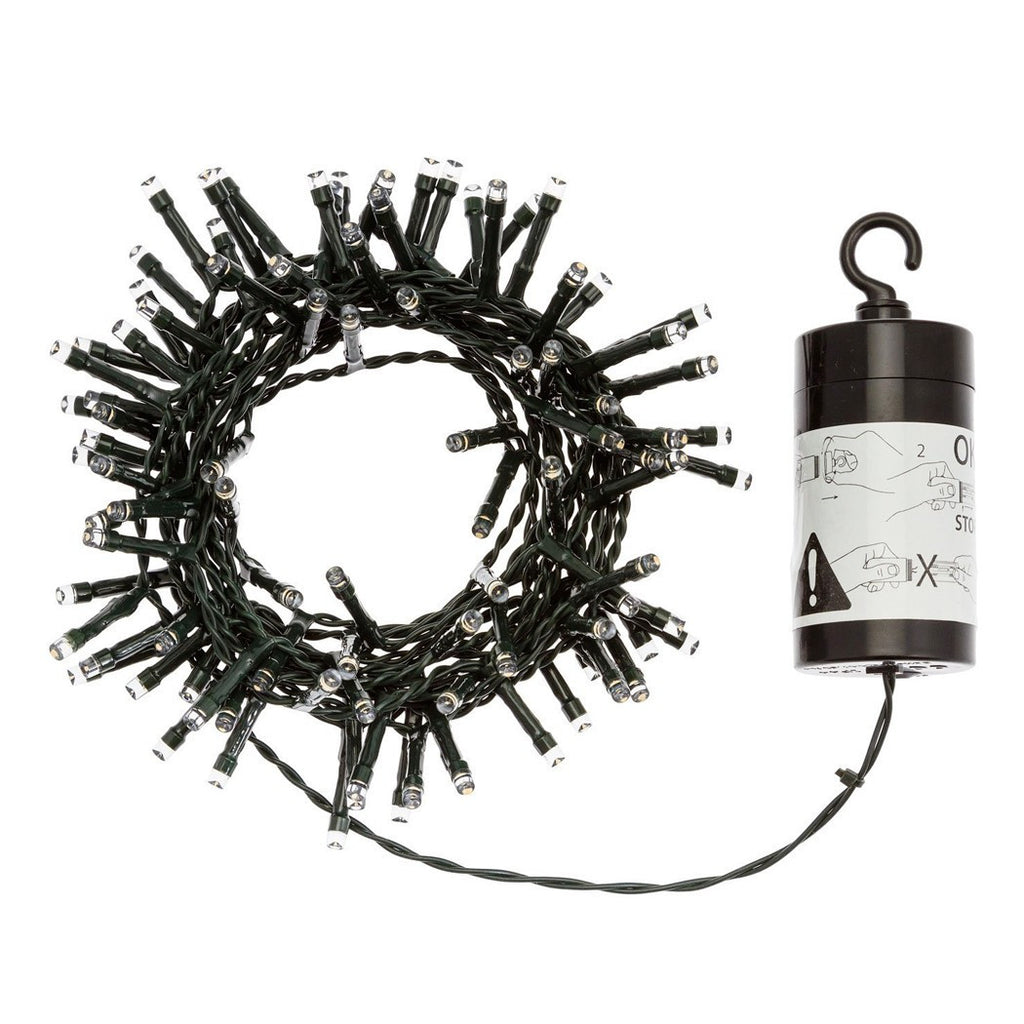 Luces de Navidad de cadena ligera de 5mt 48LED Batería interna externa caliente blanca