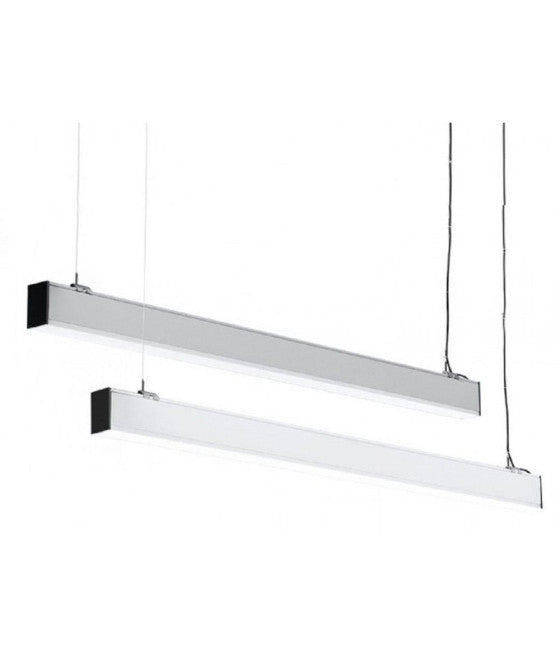 PENDENTE LAMPADARIA BARRA QUADRATO BIANCO 50X60CM SOFFITTO LUCE LED APPLIQUE