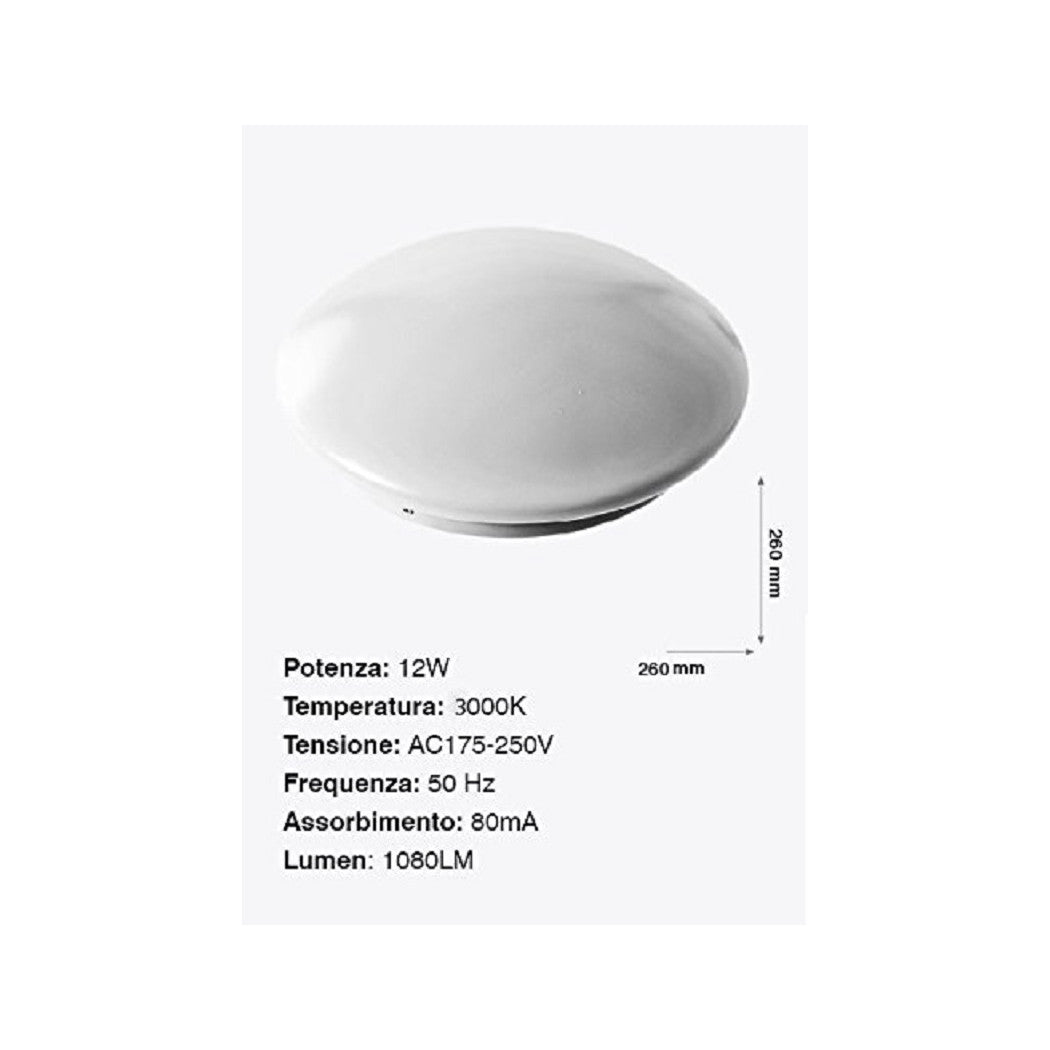 Luz de techo de foco de 12W LED Techo Luz de luz 1080lm 26 cm Diseño moderno