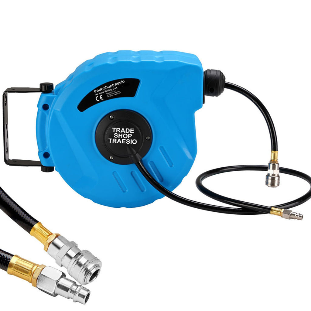 Manguera de aire comprimido con tubo 15 MT Conexión 1/4 pared de montaje en pared