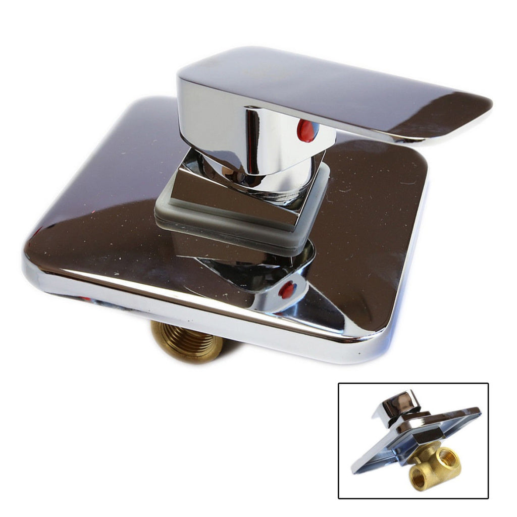 Mezclador Tap Tapeo incorporado cuadrado de una sola palanca de baño de baño cromado
