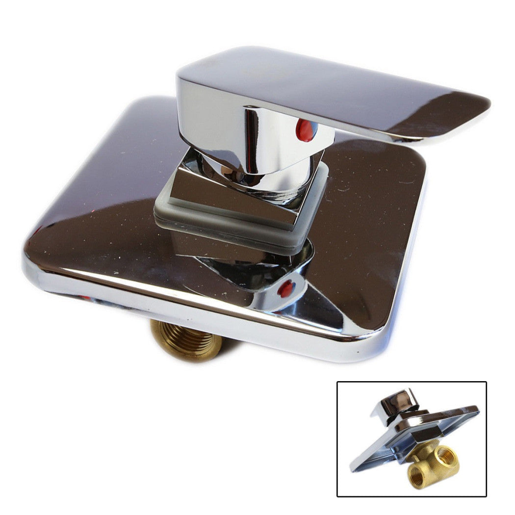 Mezclador Tap Tapeo incorporado cuadrado de una sola palanca de baño de baño cromado