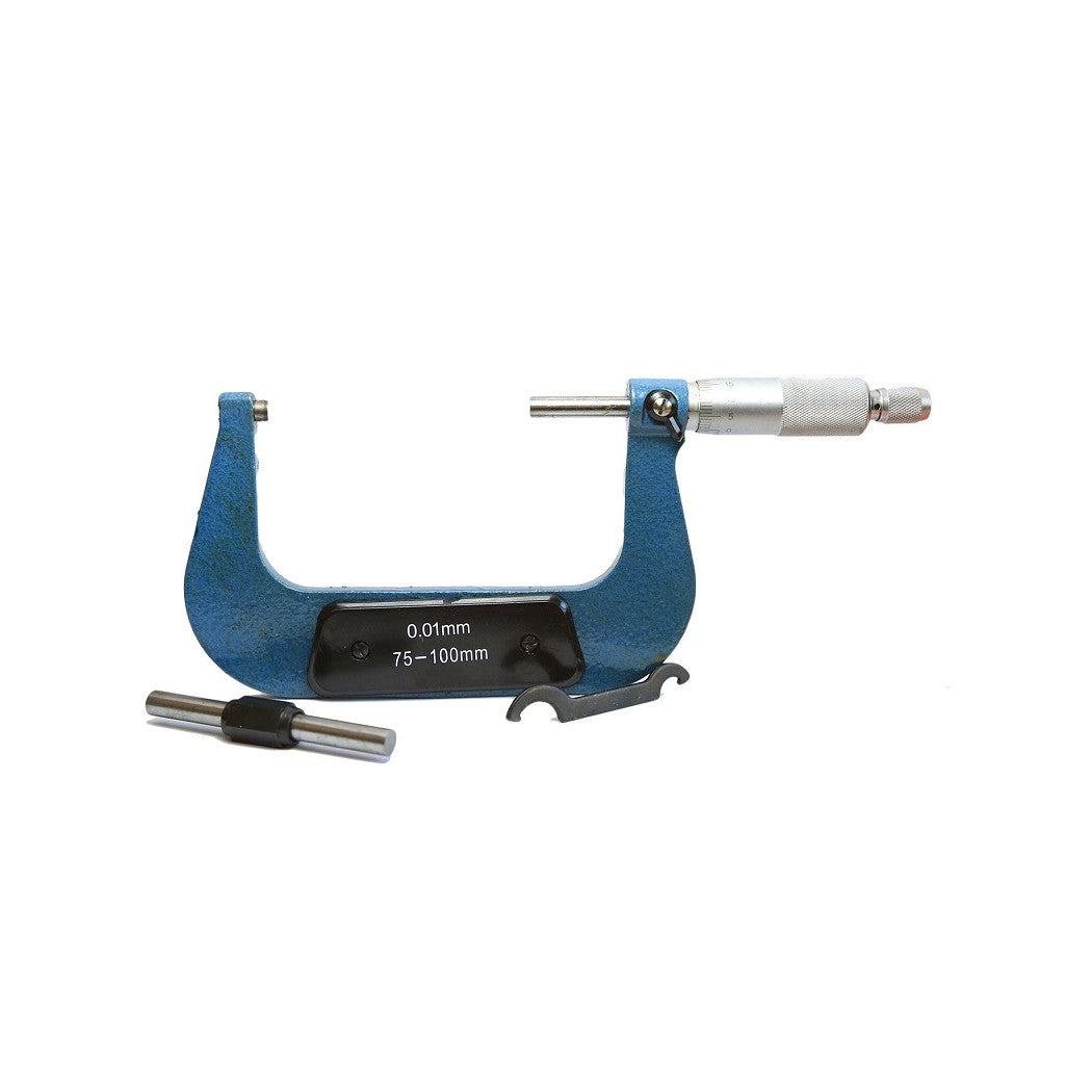 Micrómetro de expedición de centésima analógica externa 75-100mm 00.1 mm