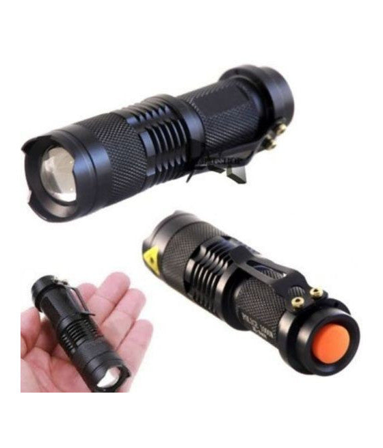 Mini antorcha LED Lámpara impermeable CREE Luz blanca RECARGABLE zoom 5000 lm