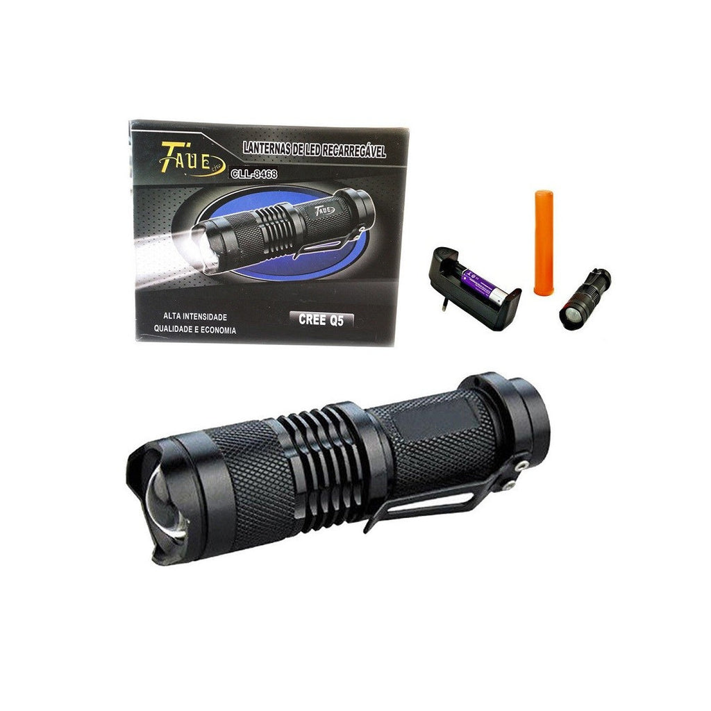 Mini antorcha LED Lámpara impermeable CREE Luz blanca RECARGABLE zoom 5000 lm