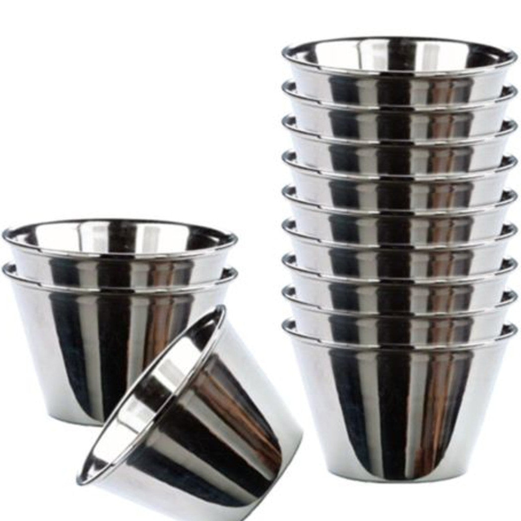 Mini moldes para brotes dulces Conjunto de 12spezzi Tamaño de acero inoxidable Diam 7 cm