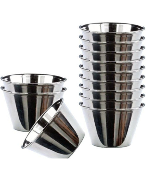 Mini moldes para brotes dulces Conjunto de 12spezzi Tamaño de acero inoxidable Diam 7 cm