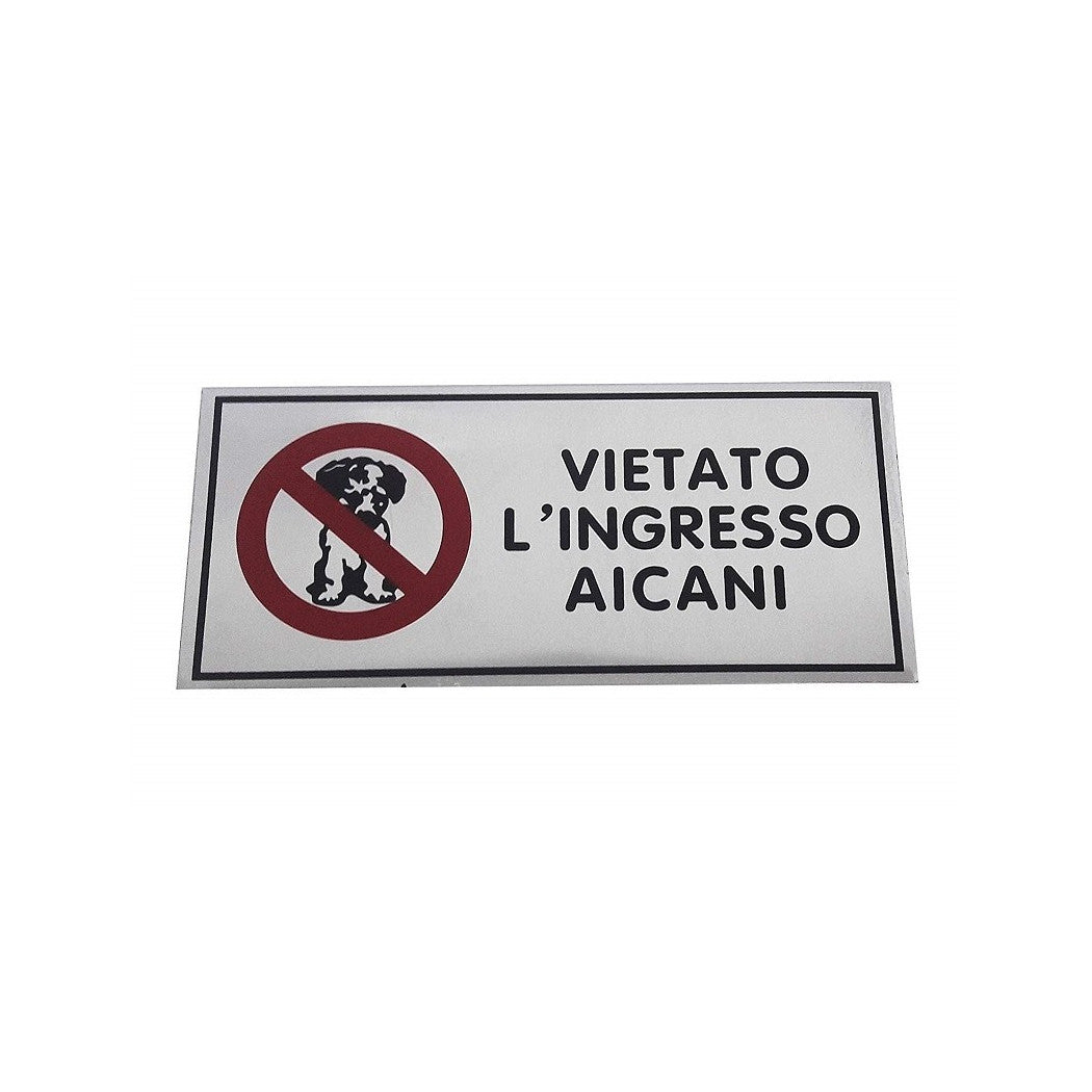 Muestra adhesiva de metal Prohibido entrada a los perros Indicaciones Muestras de placa