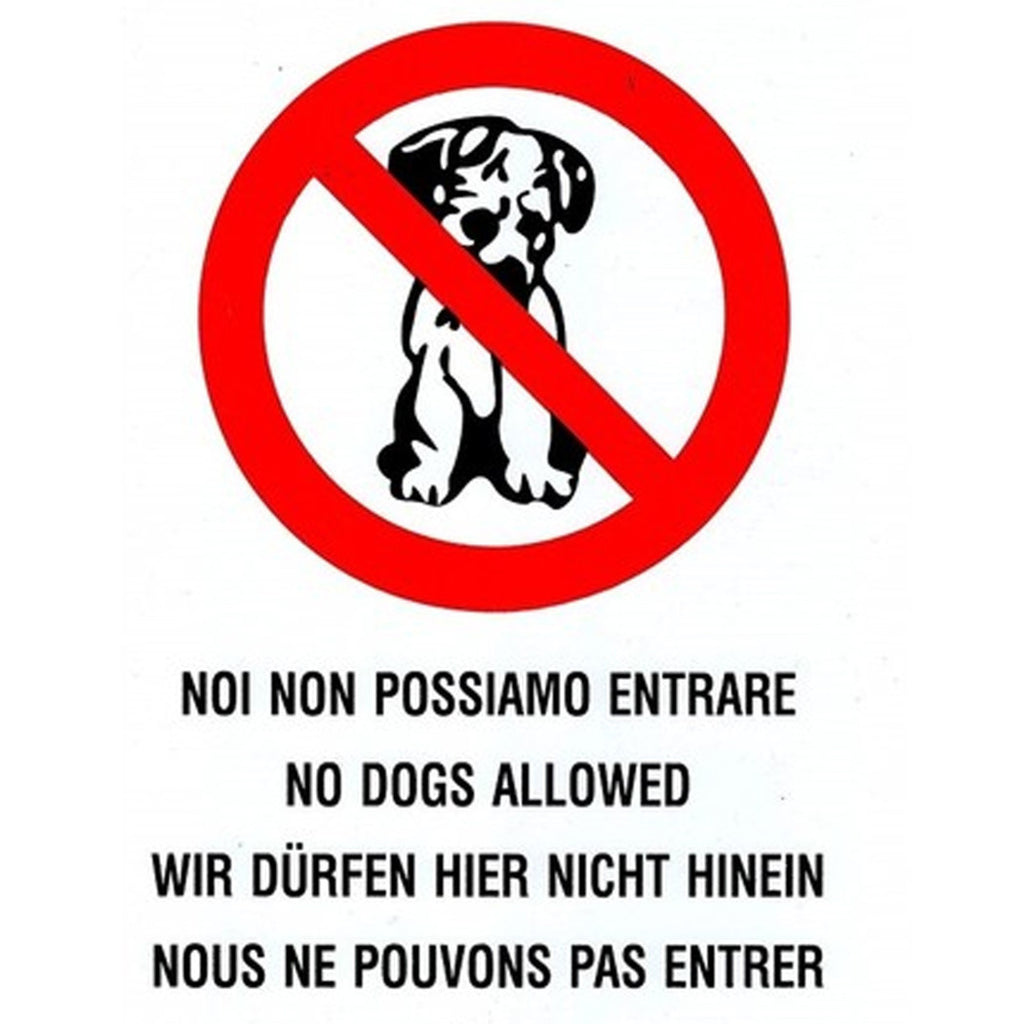 Muestra adhesiva de metal Prohibido entrada a los perros Indicaciones Muestras de placa