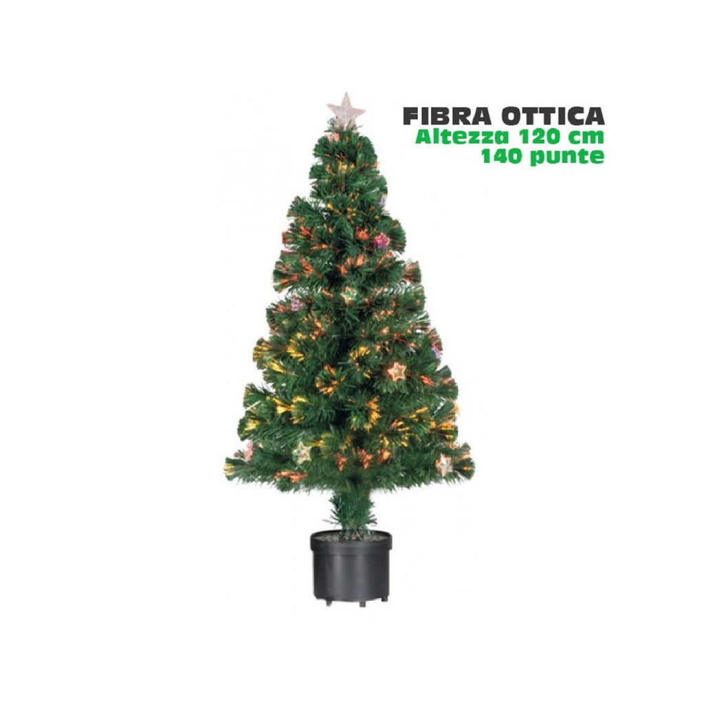 Navidad Árboles de fibra óptica 120 cm 140 puntas 18 estrellas verde color