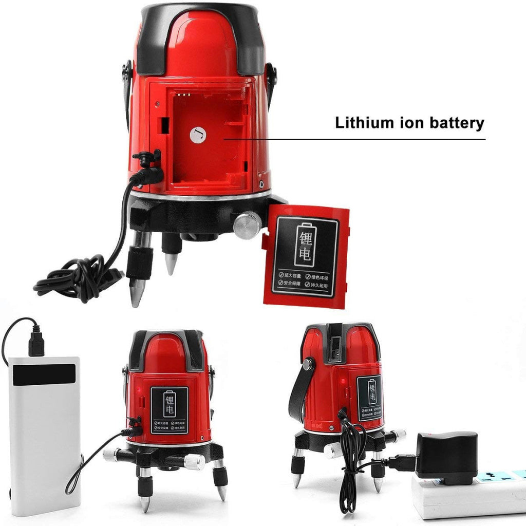 Nivel láser 360º Rastreador autonivelante Rotación de burbujas digitales 2 líneas