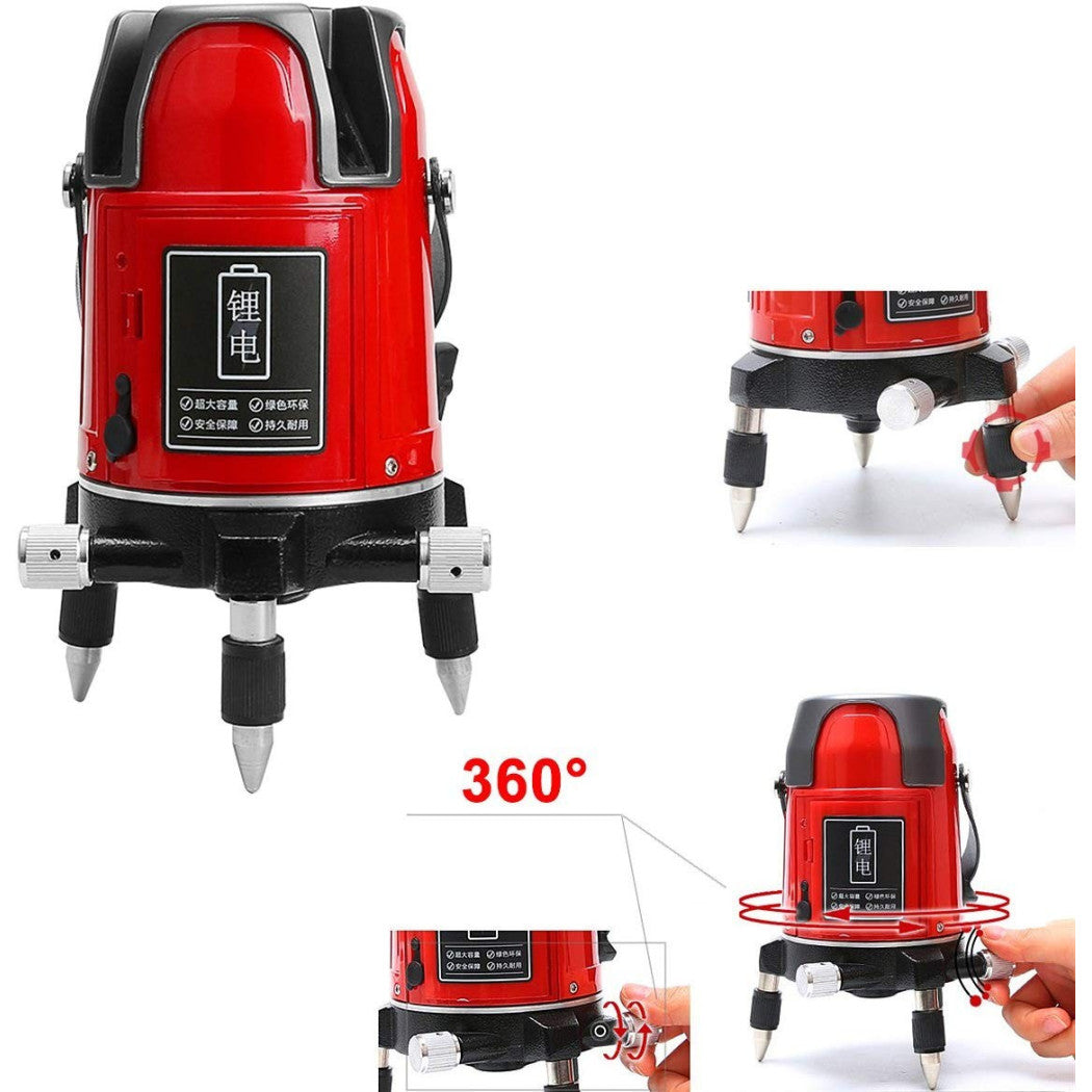 Nivel láser 360º Rastreador autonivelante Rotación de burbujas digitales 2 líneas