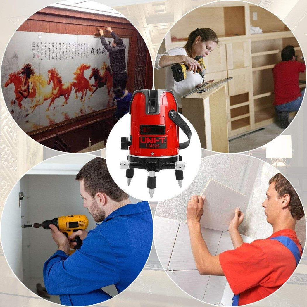 Nivel láser 360º Rastreador autonivelante Rotación de burbujas digitales 2 líneas