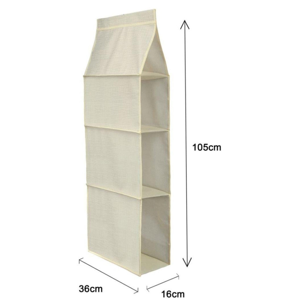 Organizador de armarios para armario con 3 compartimentos de estantes Guardar tela 69723