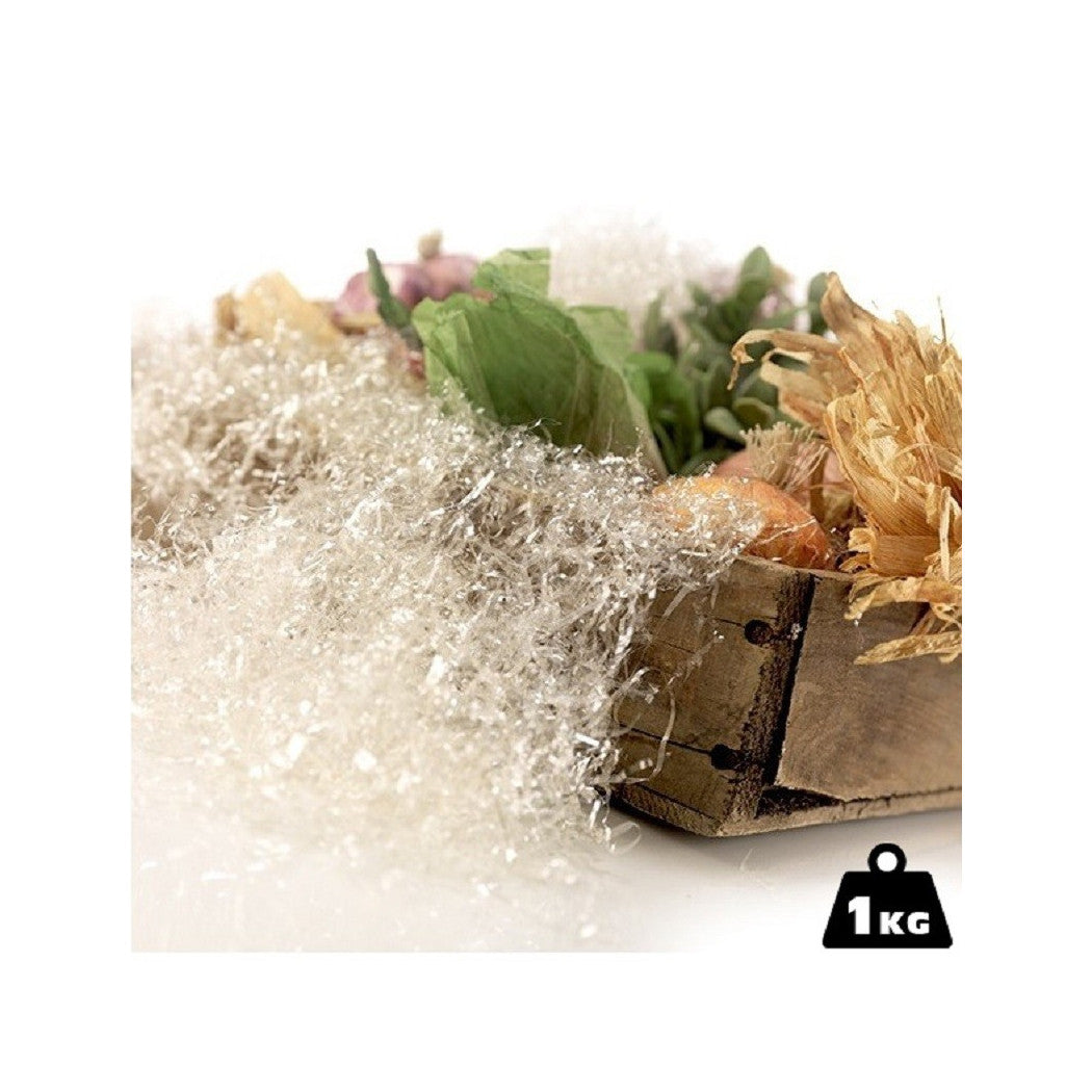 Paja transparente 1kg para decoraciones Decoraciones Cunas y cestas de regalo