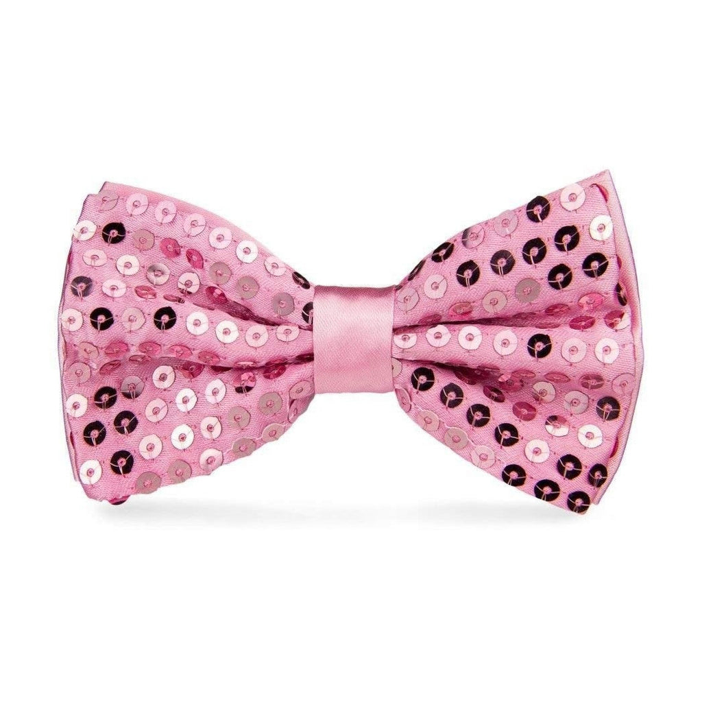 Papillon lentejuelas rosa rosa lentejuelas de teatro Cravattino Bow Pie