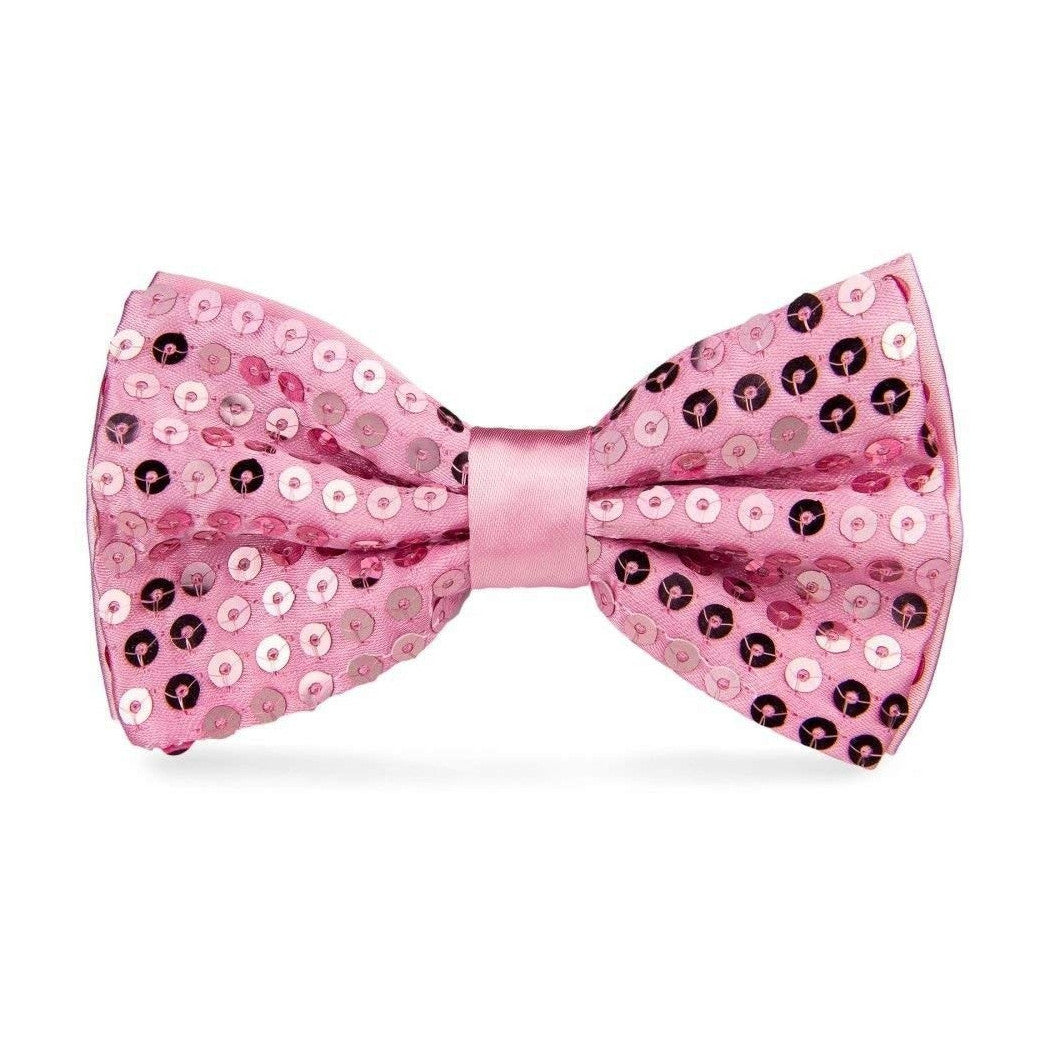 Papillon lentejuelas rosa rosa lentejuelas de teatro Cravattino Bow Pie