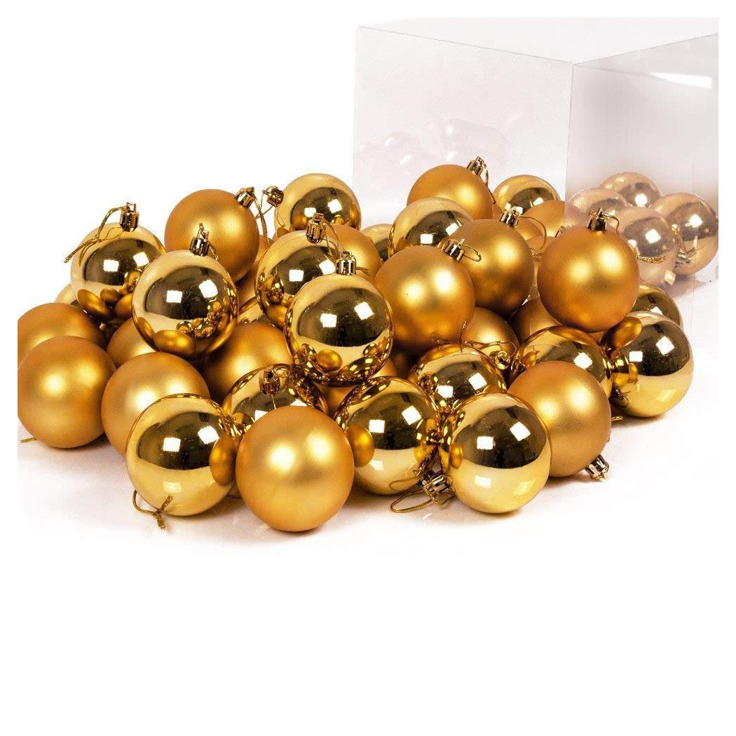 Paquete 54 Bolas de Navidad Oro Oro Oro 6 cm Decoración navideña