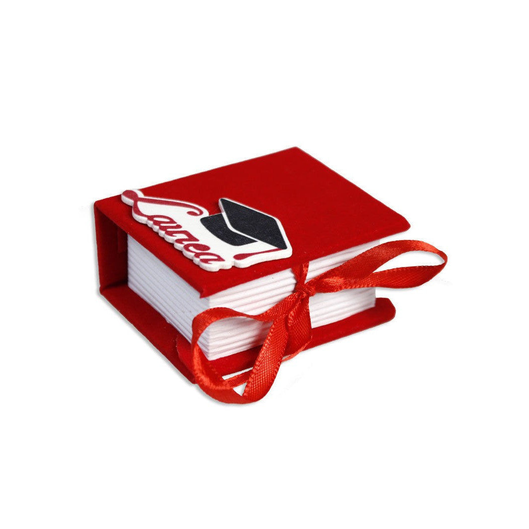 Paquete de 12 cajas en favores de boda de terciopelo para la graduación roja con la bandeja