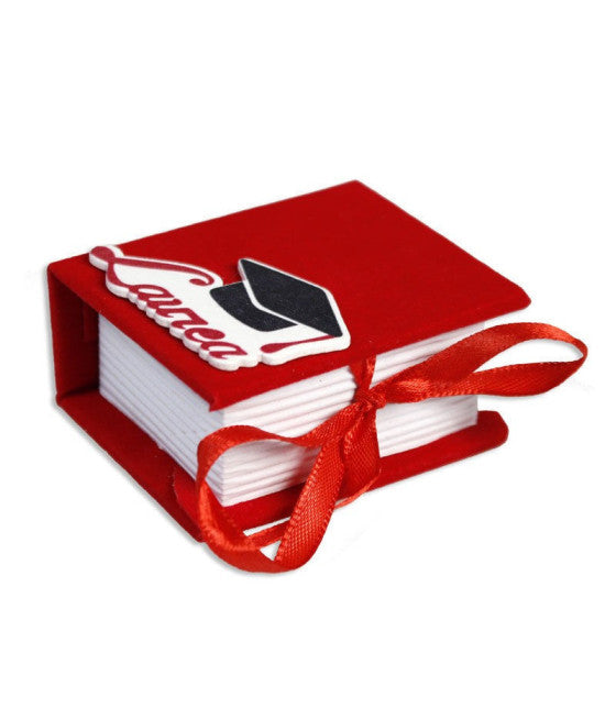 Paquete de 12 cajas en favores de boda de terciopelo para la graduación roja con la bandeja