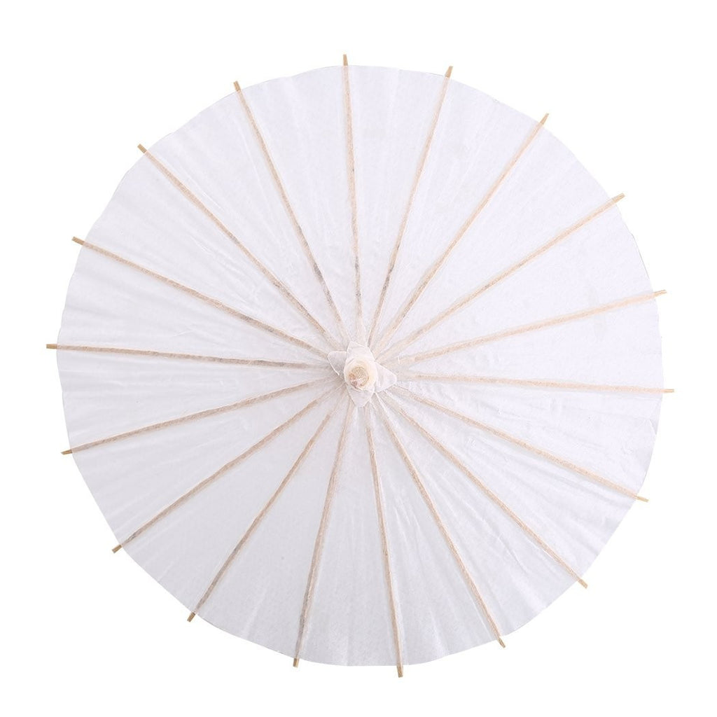 Paraguas de bambú blanco 30 cm papel de madera boda boda parasol