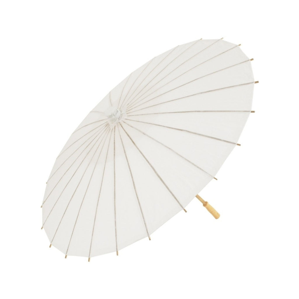 Paraguas de bambú blanco 30 cm papel de madera boda boda parasol