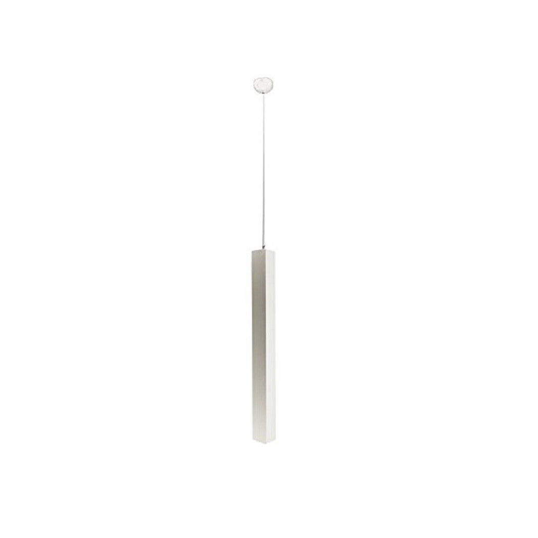 PENDENTE LAMPADARIA BARRA QUADRATO BIANCO 30X120CM SOFFITTO LUCE LED APPLIQUE