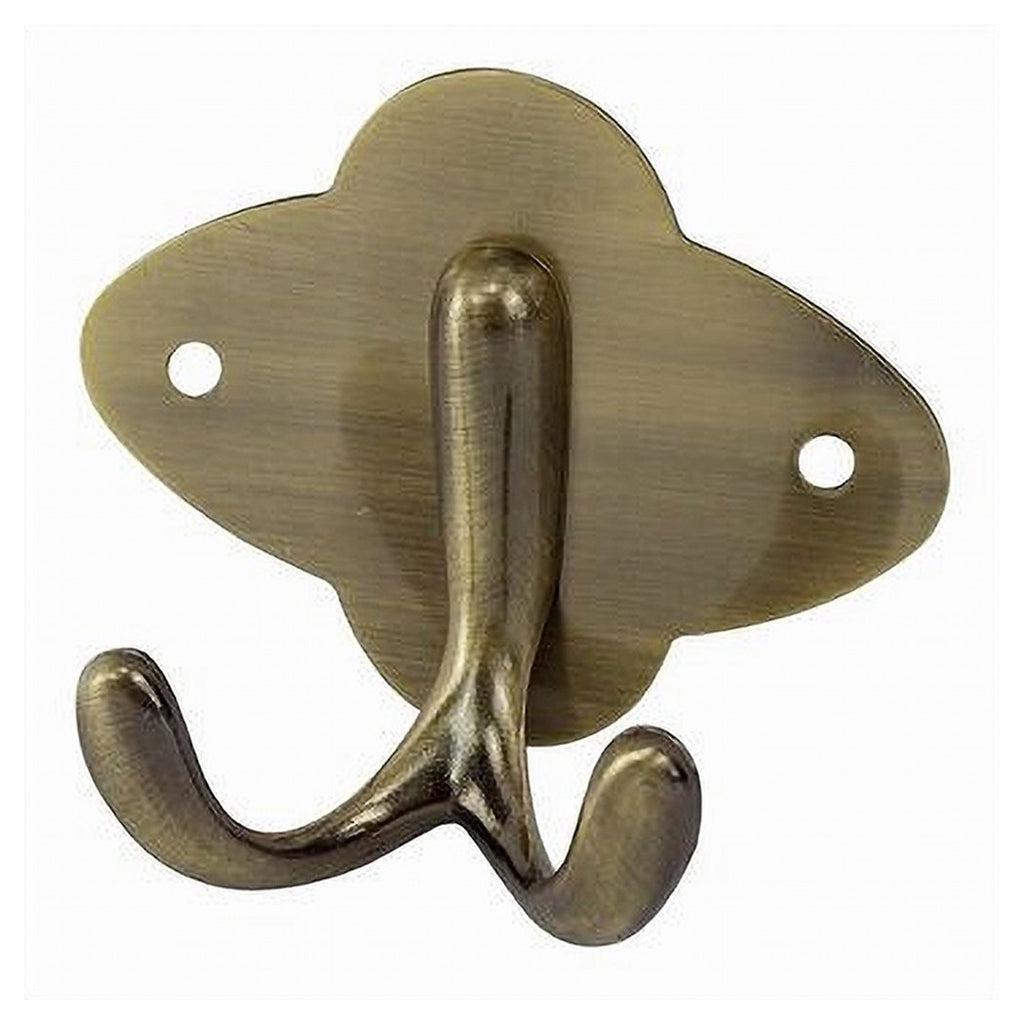 Perchas colgar ropa de toallas de pared de latón antiguo 1 lugar doble 52913