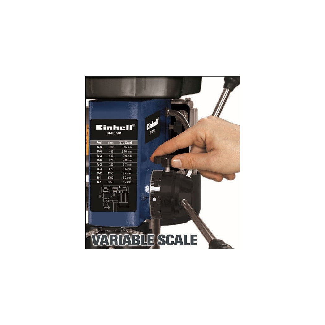 Perforación de columna Einhell BT-BD 501 Motor 500W High 650mm