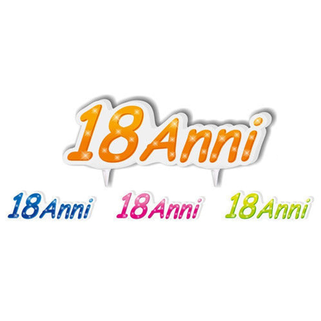 Pie de velas de vela 18 años de fiesta de fiesta en forma de adulto