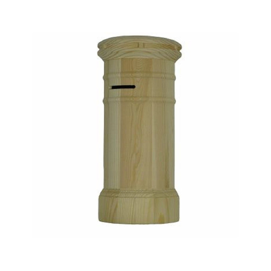 Piggy Bank Forma Tower Goma Cap Decoupage Monedas Billetes de regalo Idea