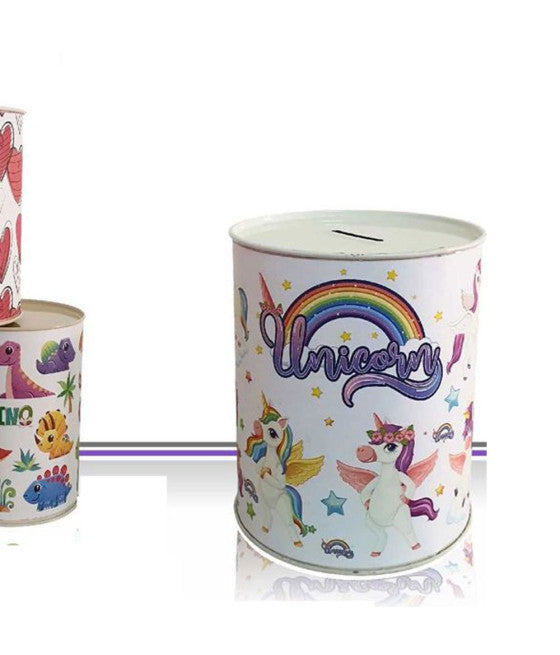 Piggy Bank Forma Tower Goma Cap Decoupage Monedas Billetes de regalo Idea