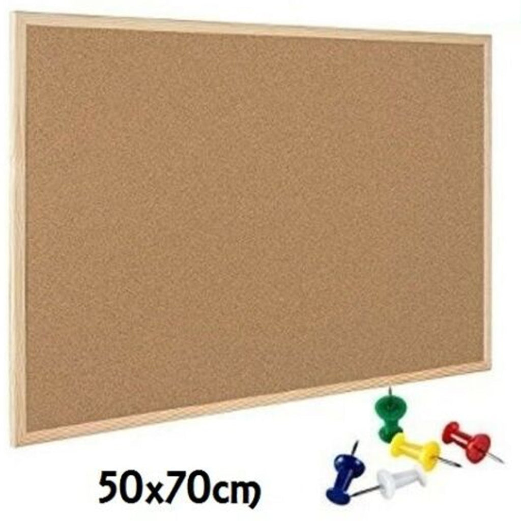 Pizarra de boletín de corcho de pizarra con marco de madera 50x70cm Notas de fotos + Pines