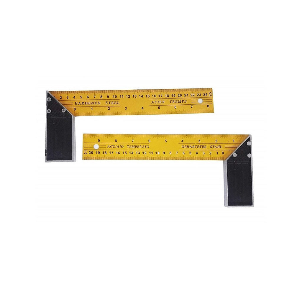 Regla de regla multiusos 25 cm con ángulo de 90 ° para la construcción de la construcción
