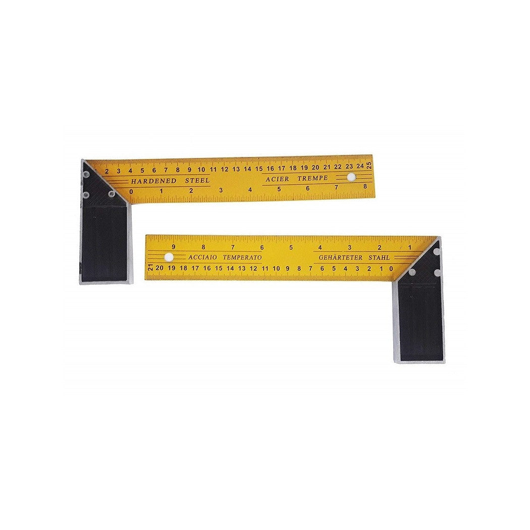 Regla de regla multiusos 25 cm con ángulo de 90 ° para la construcción de la construcción