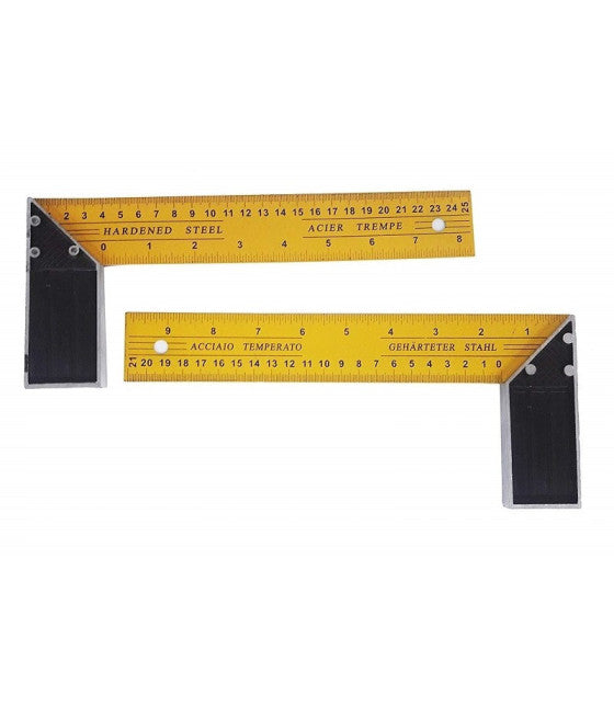 Regla de regla multiusos 25 cm con ángulo de 90 ° para la construcción de la construcción