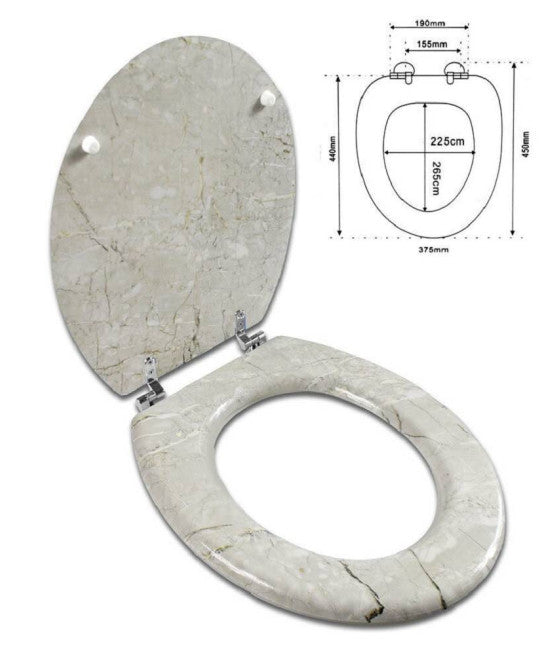 Cubiertas de agua Cubiertas de agua Asiento WC Baño Universal Cerniere Steel Militar