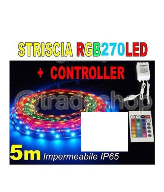 KIT STRISCIA LED CON INTERRUTTOR TOUCH DIMMER BIANCO CALDO 3000K 7.5 WATT