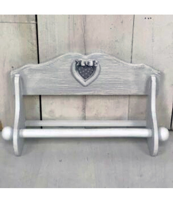 Rollo de pared de la cocina Rollo de cocina Scottex Wood White con corazón lamentable