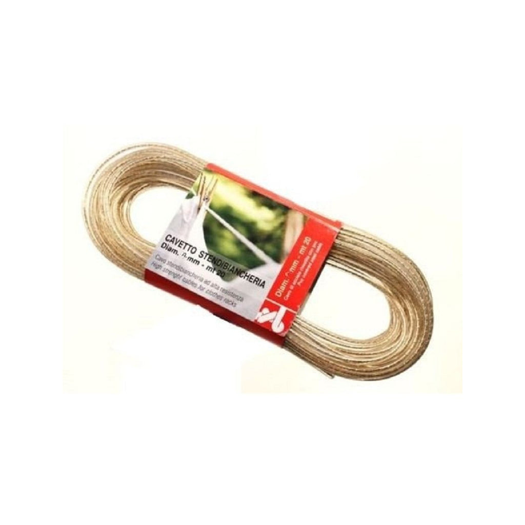 Ropa de secado de cuerdas 20MT 5 mm de diámetro. Paños de lavandería. Cable de acero plastificado